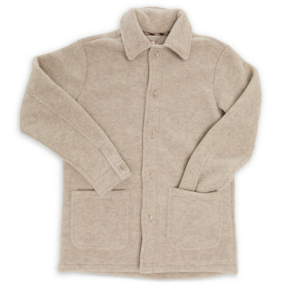 Damesjasje in zandkleur (biologische fleece wol)