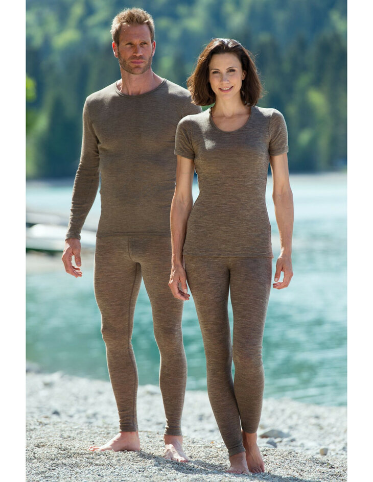 Legging in walnoot (wol-zijde)