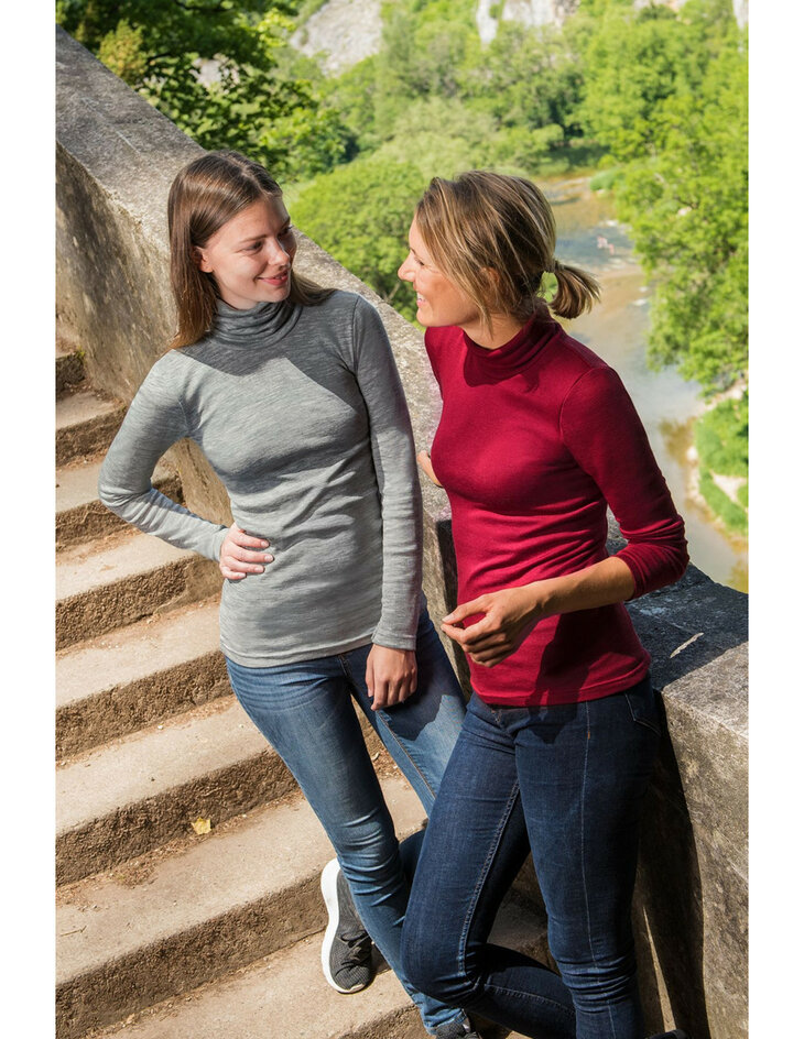 Dames coltrui in malverood (wol-zijde)