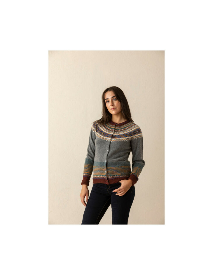 Alpine vestje in Hawthorn (merinowol-angora)