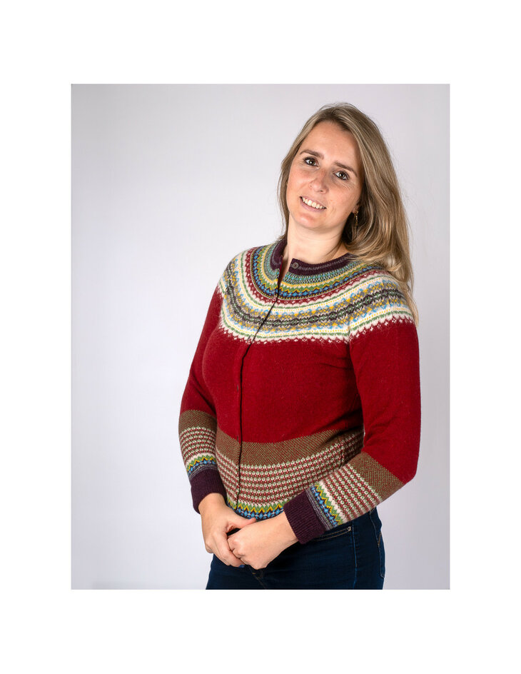 Alpine vestje in Hemlock (merinowol-angora)