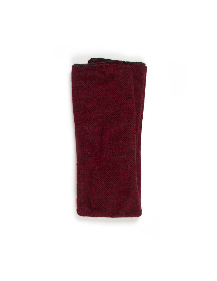 Heup- en rugwarmer  aan beide zijden draagbaar  in wijnrood (Alpacawol)