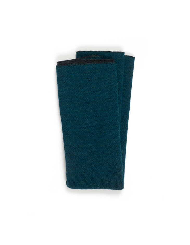 Heup- en rugwarmer aan beide zijden draagbaar in petrol (Alpacawol)