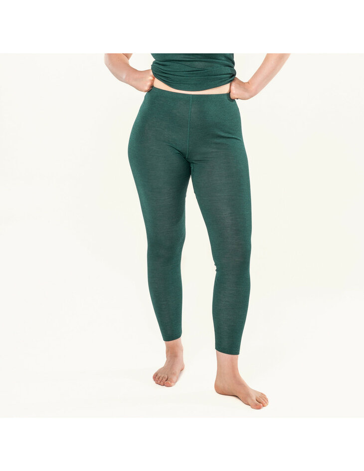 Legging in zeegroen (wol-zijde)