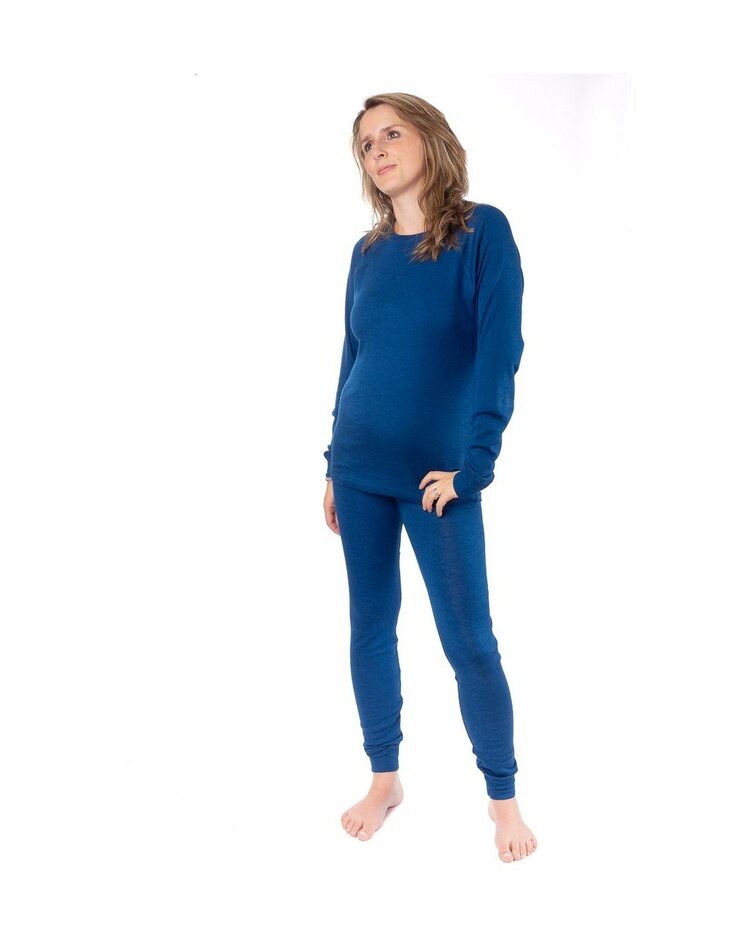 Leggings in prachtig navy (wol-zijde)