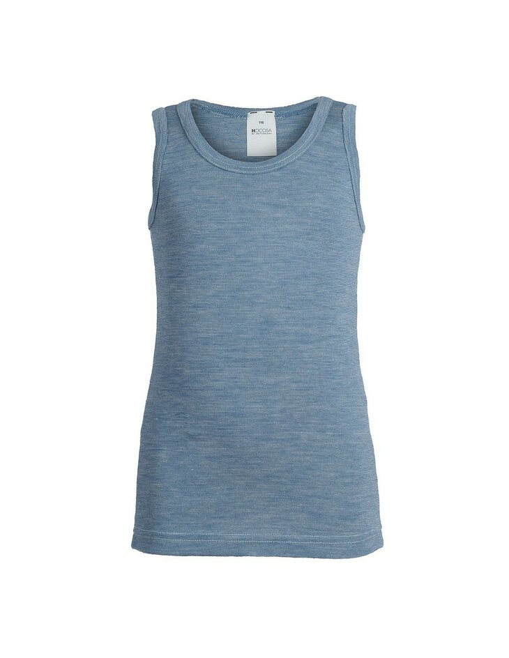 Hemd in jeansblauw (wol-zijde)