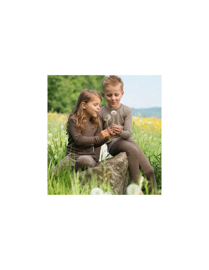 Longsleeve in walnoot (wol-zijde)