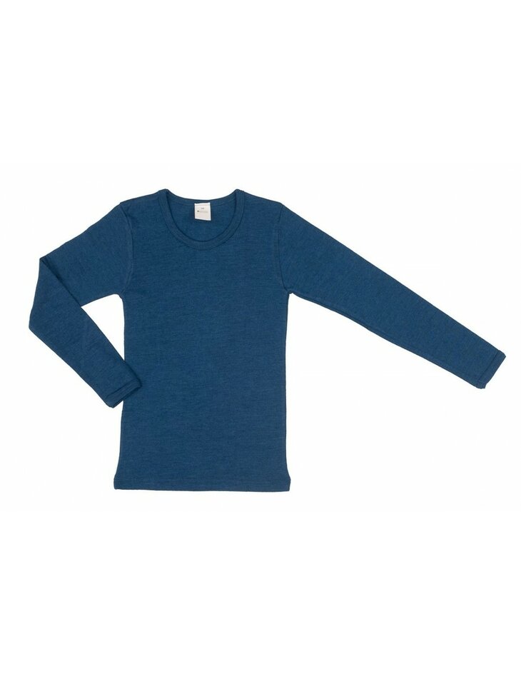 Longsleeve in prachtig navy (wol-zijde)