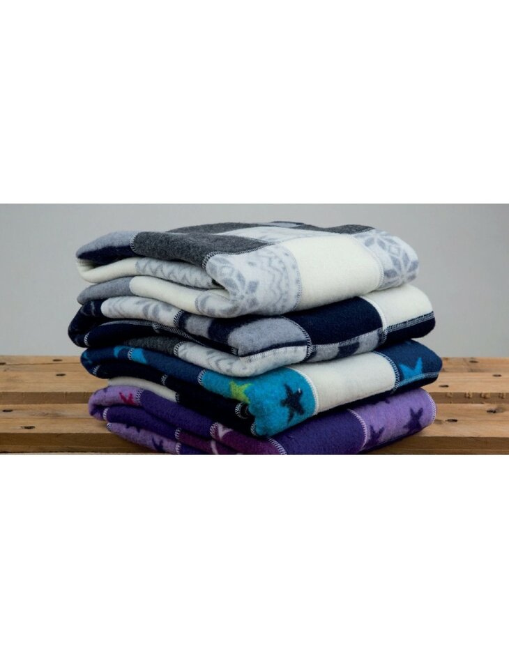 Recycled deken blauw