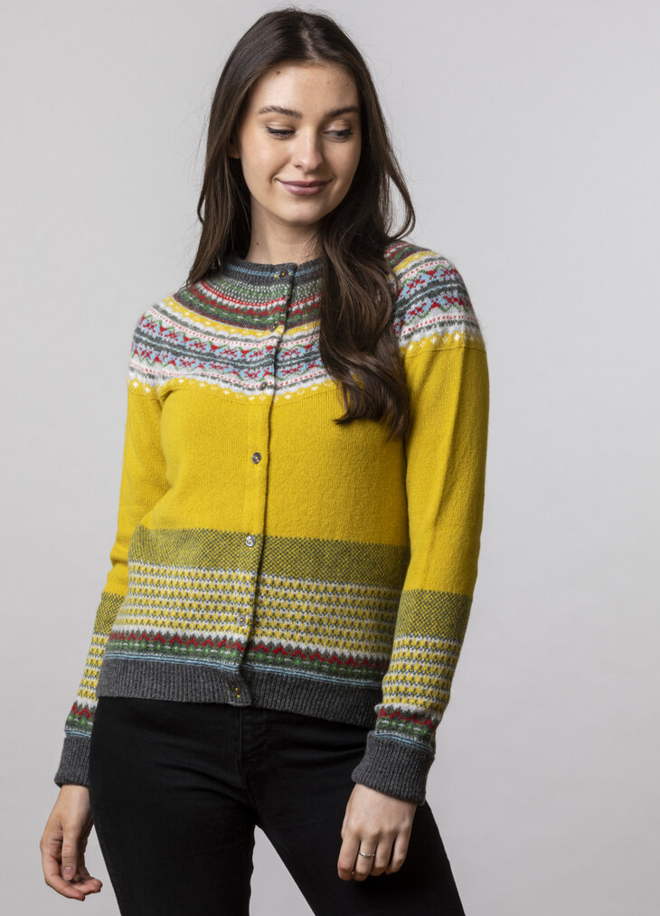 Alpine vestje in piccalilly (merinowol-angora)