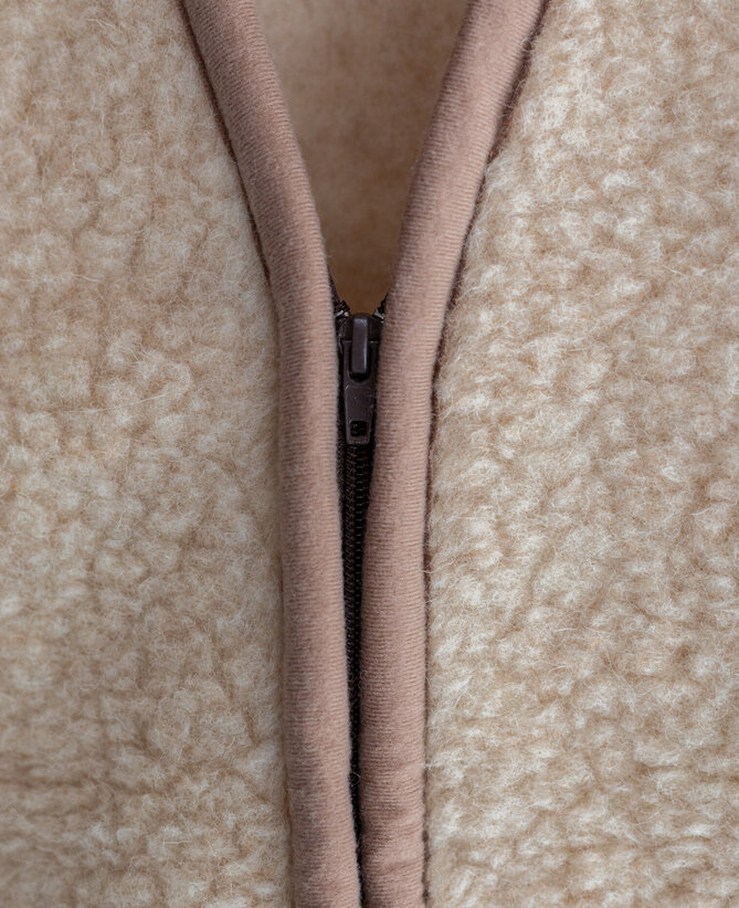 Unisex (dames en heren)bodywarmer in beige wol