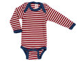 Romper in rood/wit gestreept (wol)