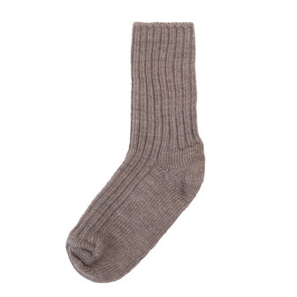 Sokken in wol in zandkleur