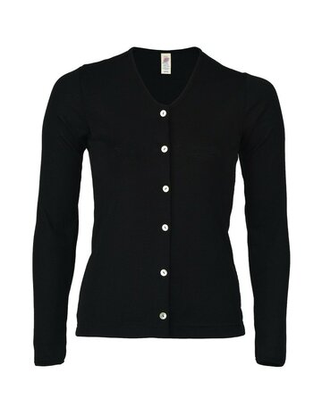 Vestje in zwart (wol-zijde)