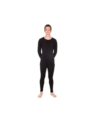 Legging in zwart (wol-zijde)