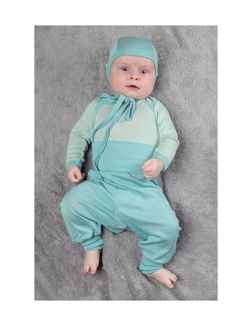 Romper in gletscher-kleur (wol-zijde)
