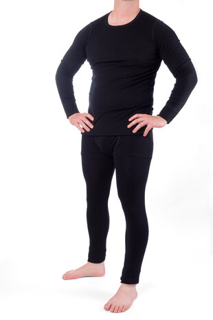 Legging in zwart (wol-zijde)