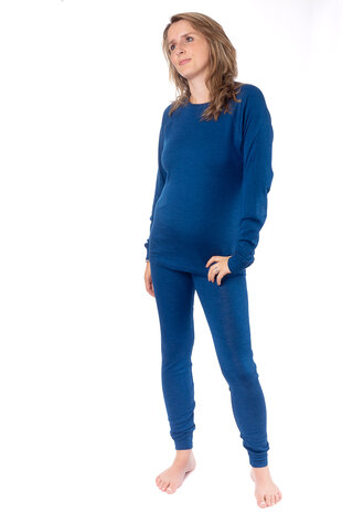 Leggings in prachtig navy (wol-zijde)