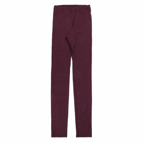 Damesleggings in plum (merinowol)