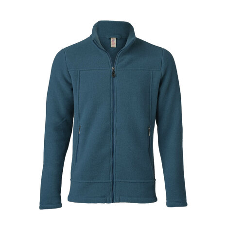 Vest in gentiaankleur (biologische fleece wol)