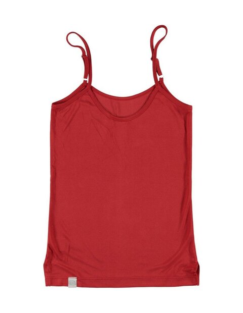 Hemd met verstelbare spaghettibandjes in granaatrood (Coconelle zijde)