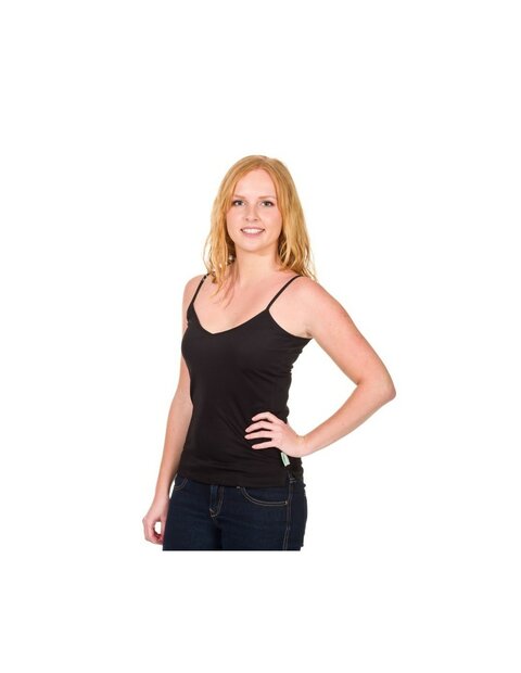 Hemdje met spaghetti bandje in zwarte Coconellezijde