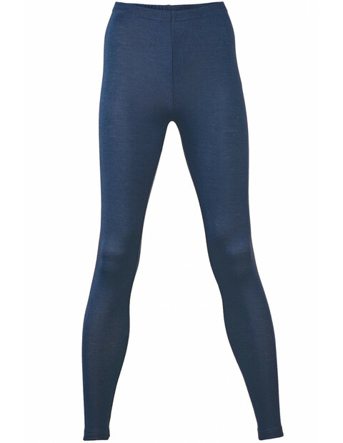 Dames leggings in navy (wol-zijde)