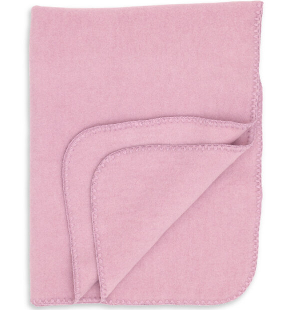 Baby deken van biologisch wollen fleece in roze (merinowol)