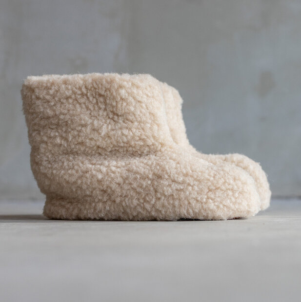 Pantoffels met su&egrave;de antislip zool (wol) 