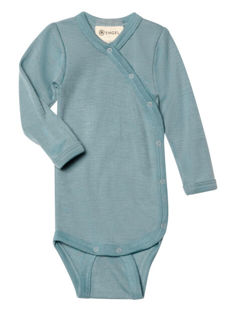 Romper in bergblauw (wolzijde)