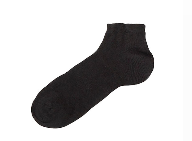 Sneakersokken in zwart (merinowol)
