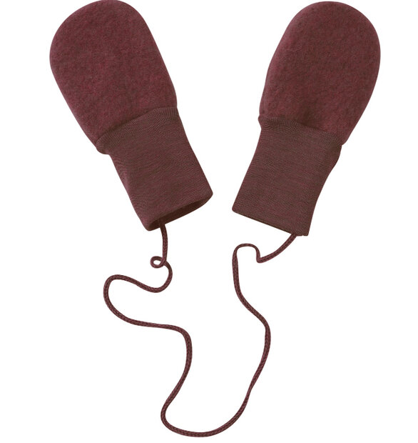 Babywantjes in cinnamon kaneelkleur (merinowol)