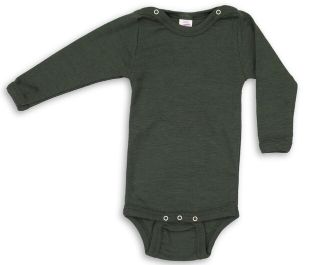 Romper in bosgroen (wolzijde)
