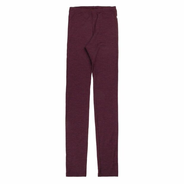 Damesleggings in plum (merinowol)