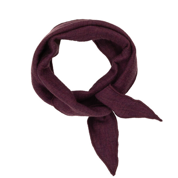 Merinowollen sjaaltje in plum wollen tricot