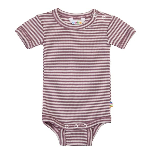 Leuke streepjesromper in heidekleur (merinowol-zijde)