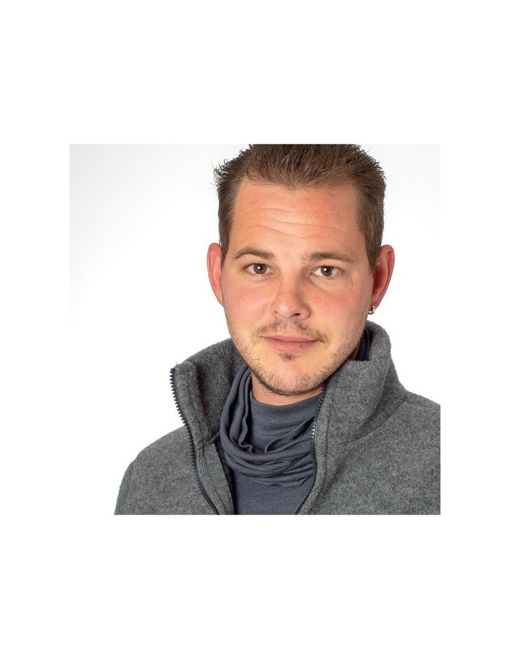 Col of nekwarmer in antraciet (Merinowol-zijde)