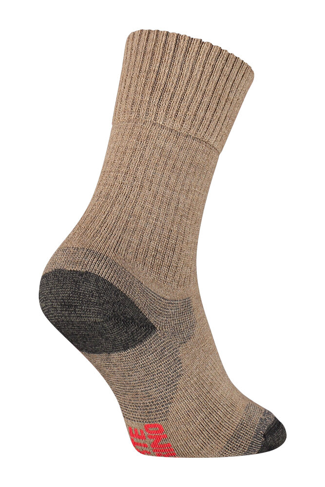 Oersterke werk- en buitensokken in beige (merinowol/nylon)