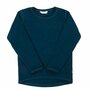 Longsleeve in donker turquoise  (merinowol)