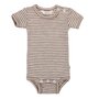 Leuke streepjesromper in donker beige (merinowol-zijde)