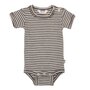 Leuke streepjesromper in bruin (merinowol-zijde)